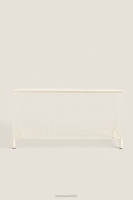 Metal Chest With Lid 822X1594 Zara Accessories Unisex Oyster White