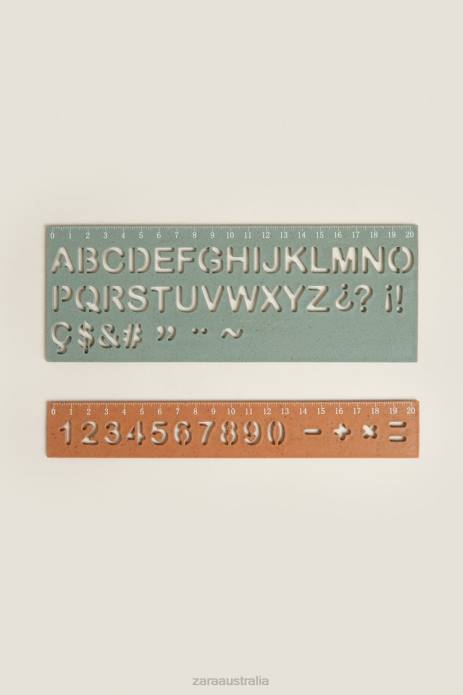 Number And Alphabet Rulers (Pack Of 2) 822X1581 Zara Accessories Unisex Multicolor