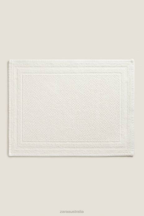 Cotton Bath Mat 822X1701 Zara Accessories Unisex Ivory