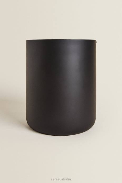 Resin Wastepaper Basket With Lid 822X1723 Zara Accessories Unisex Black