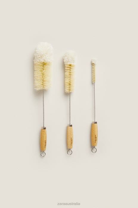Bottle Brush (Pack Of 3) 822X1790 Zara Accessories Unisex Light Beige