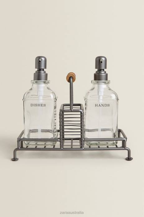 Double Dispenser With Stand 822X1785 Zara Accessories Unisex Steel