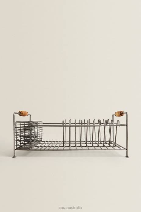 Iron And Acacia Wood Drying Rack 822X1784 Zara Accessories Unisex Steel