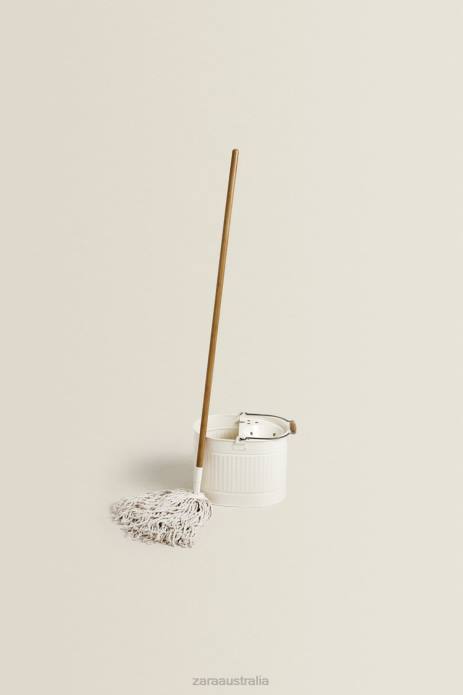 Mop And Bucket Set 822X1780 Zara Accessories Unisex Cream