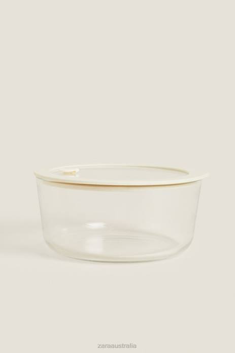 Airtight Container 55.86 Oz 822X1692 Zara Accessories Unisex Cream