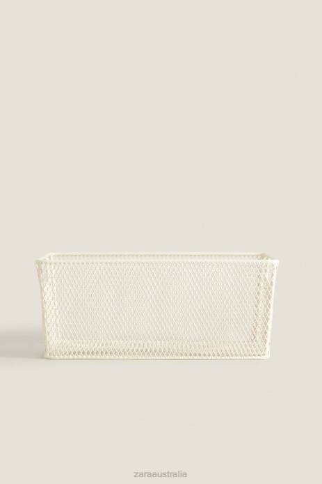 Lacquered Basket 822X1697 Zara Accessories Unisex White