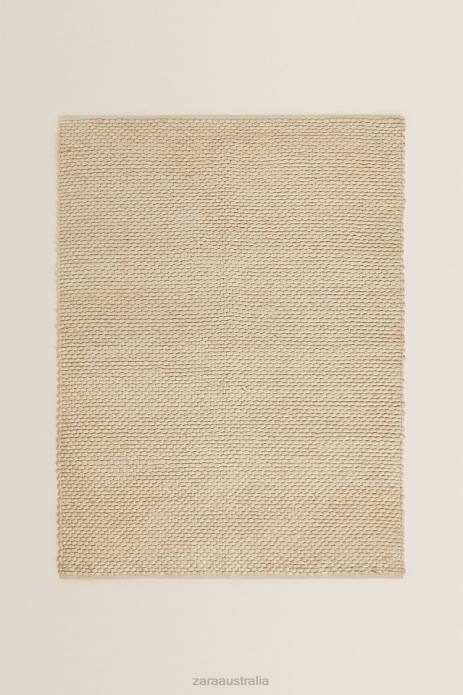 Felt Wool Rug 822X1653 Zara Accessories Unisex Ecru