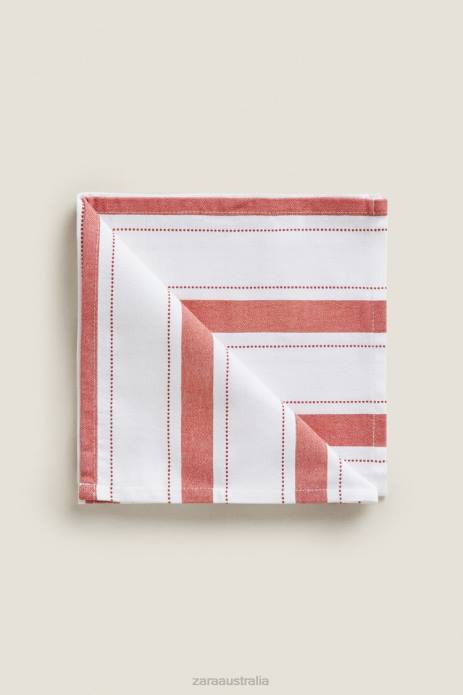 Dyed Thread Napkins (Pack Of 2) 822X1665 Zara Accessories Unisex Brick