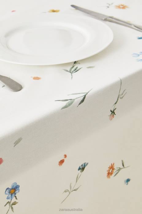 Floral Print Tablecloth 822X1678 Zara Accessories Unisex Green