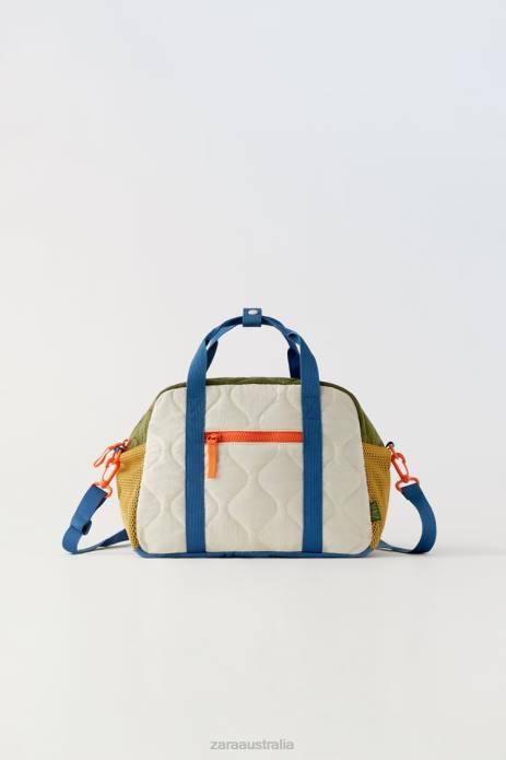 Multi-Color Quilted Duffle Bag 822X1558 Zara Accessories Kids Off White