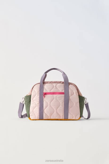 Multi-Color Quilted Duffle Bag 822X1561 Zara Accessories Kids Pink