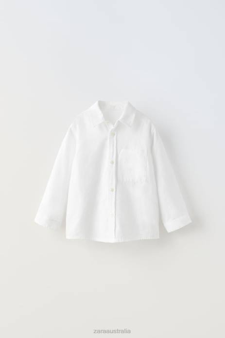 Basic Shirt 822X1605 Zara Clothing Kids White