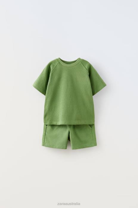 Crepe Tracksuit 822X1551 Zara Clothing Kids Green