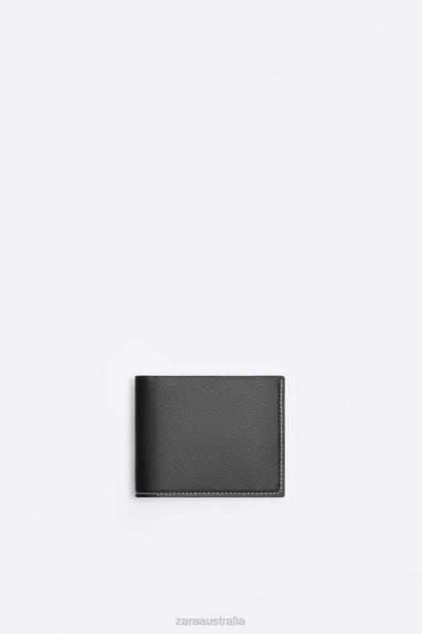 Bifold Wallet 822X1344 Zara Accessories Men Black