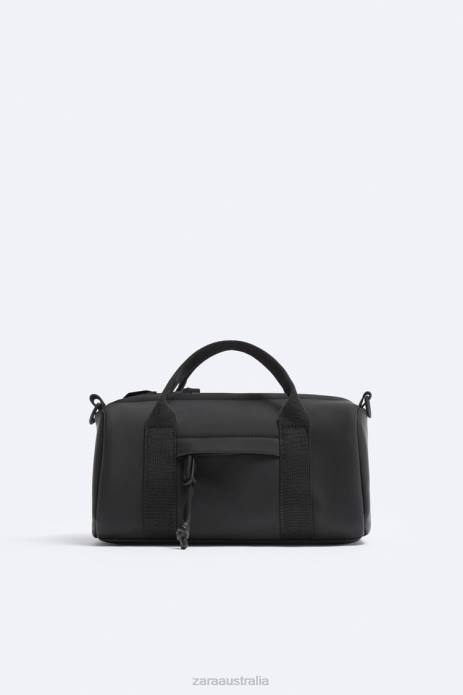 Rubberized Mini Duffle Bag 822X1298 Zara Accessories Men Black