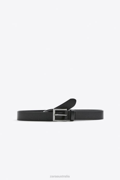 Leather Belt 822X1455 Zara Accessories Men Black