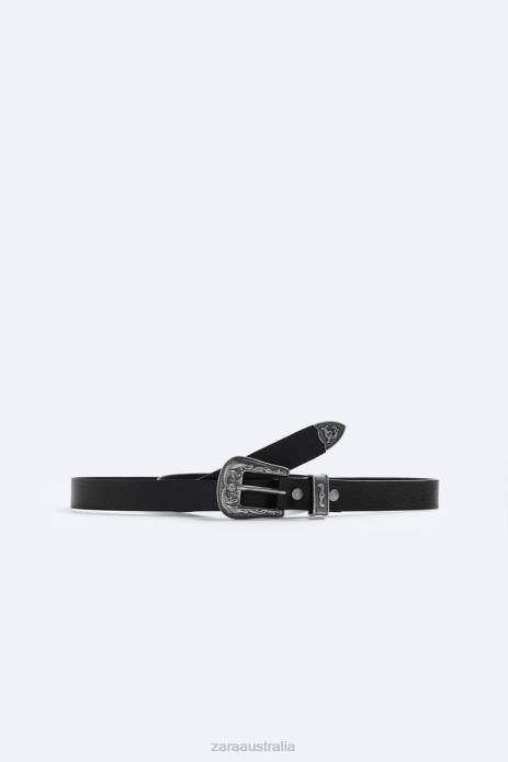 Leather Belt 822X1464 Zara Accessories Men Black