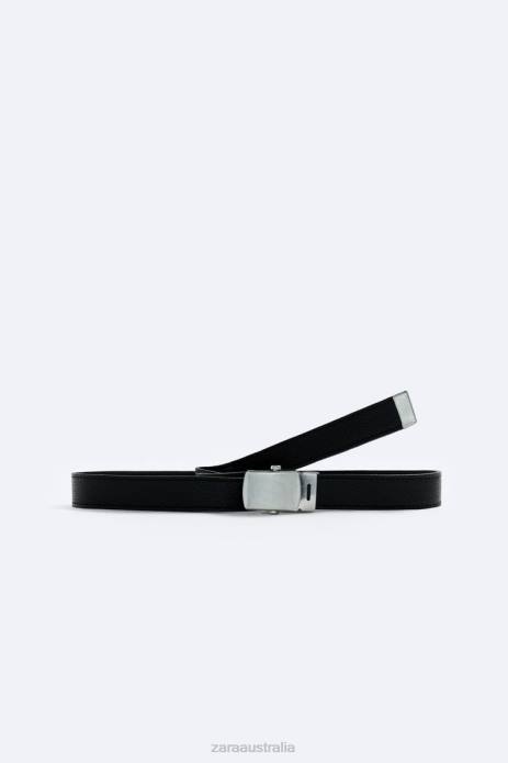 Leather Belt 822X1465 Zara Accessories Men Black