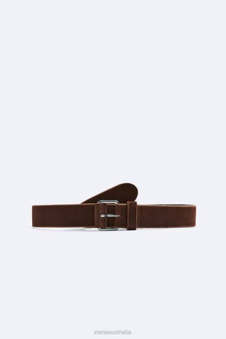 Leather Belt 822X1468 Zara Accessories Men Brown