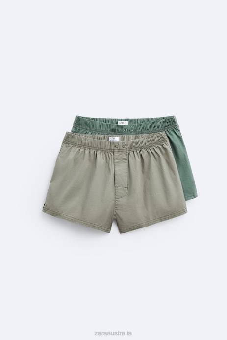 2-Pack Of Short Poplin Boxers 822X1418 Zara Accessories Men Various