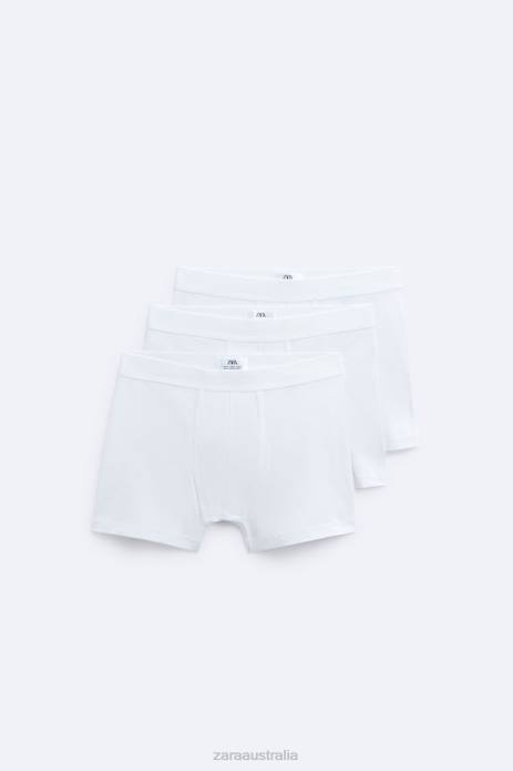 3 Pack Of Basic Boxers 822X1421 Zara Accessories Men White