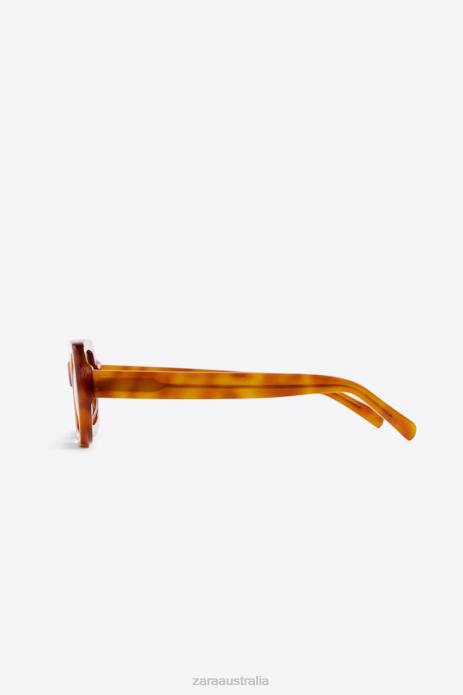 Squared Sunglasses Premium 822X1436 Zara Accessories Men Caramel