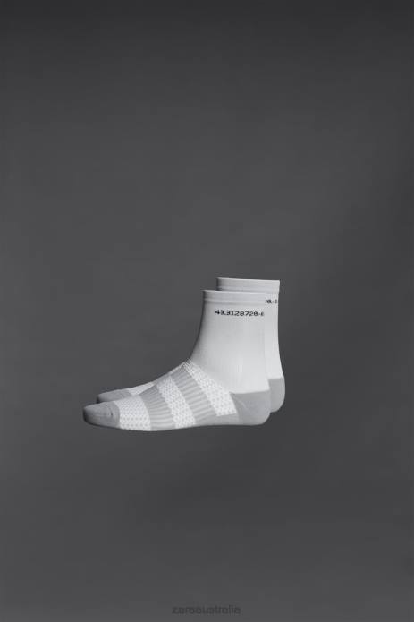 2 Pack Sport Socks 822X1411 Zara Accessories Men Gray