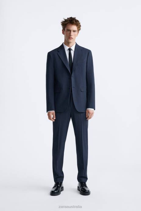 Plaid Suit Pants 822X967 Zara Clothing Men Bluish