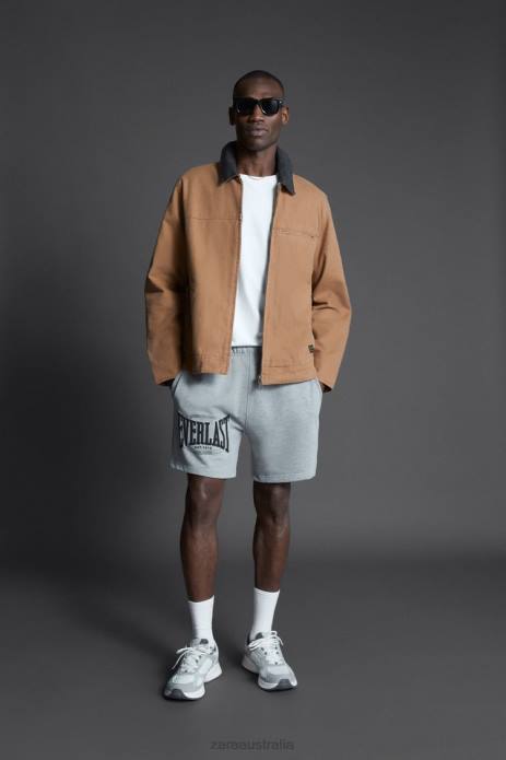 Everlast Jogger Shorts 822X1235 Zara Clothing Men Gray Marl