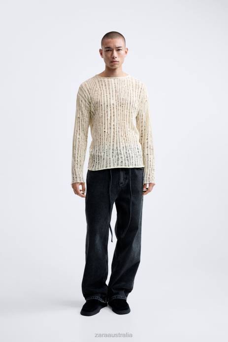 Drop Stitch Top 822X1034 Zara Clothing Men Ecru