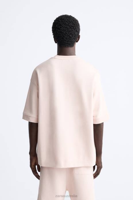 Premium Sweatshirt 822X1081 Zara Clothing Men Pastel Pink