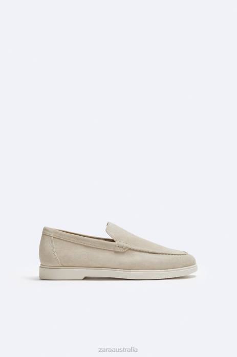 Casual Suede Loafers 822X1273 Zara Footwear Men Off White