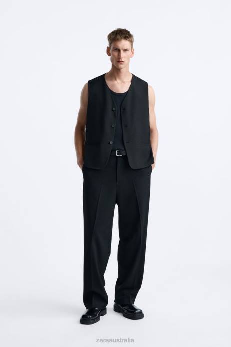 Buttoned Vest 822X1167 Zara Clothing Men Black