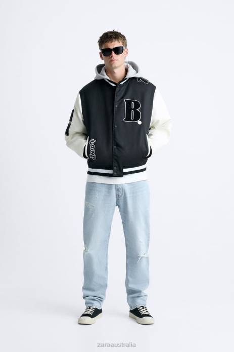 Hooded Bomber Jacket 822X1133 Zara Clothing Men Black