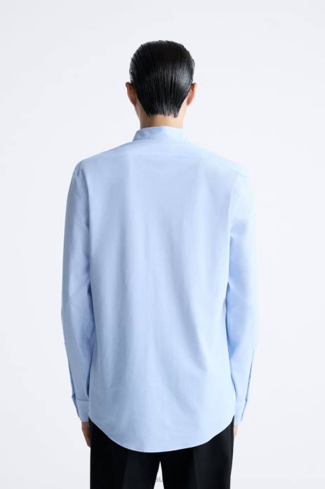 Stretch Shirt 822X998 Zara Clothing Men Sky Blue