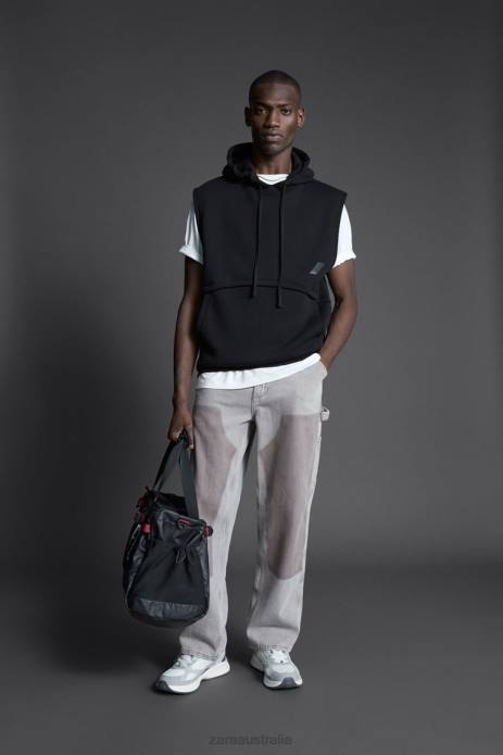 Boxer Training Sweatshirt 822X1049 Zara Clothing Men Black