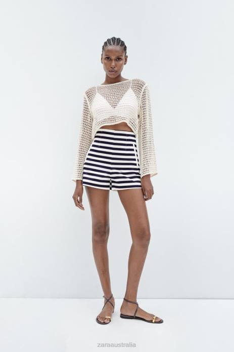 High Waisted Shorts 822X554 Zara Clothing Women Striped