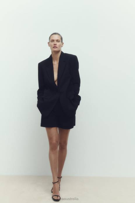 Pleated High Waist Shorts 822X527 Zara Clothing Women Black