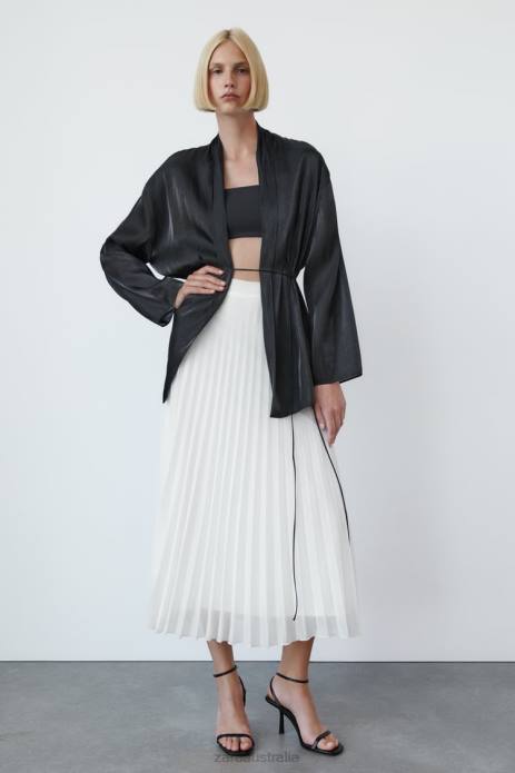 Pleated Midi Skirt 822X672 Zara Clothing Women White