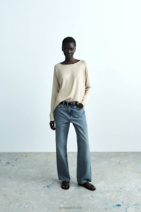 Metallic Thread Kinit Sweater 822X877 Zara Clothing Women Golden