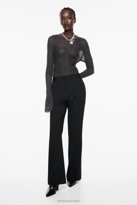Full-Length Flared Pants 822X880 Zara Clothing Women Black