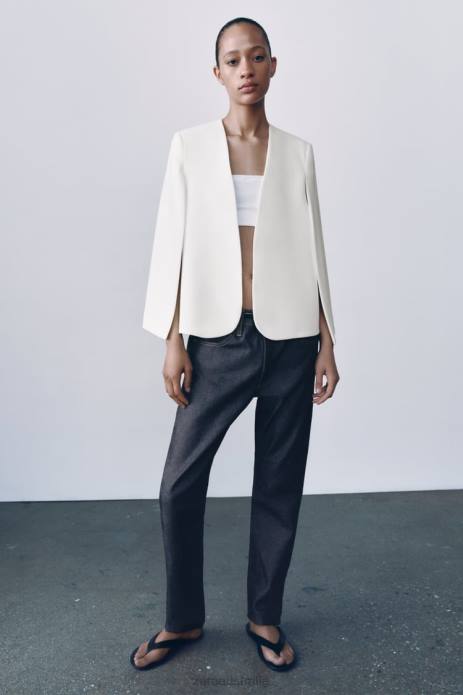 Cape Blazer 822X165 Zara Clothing Women Ecru