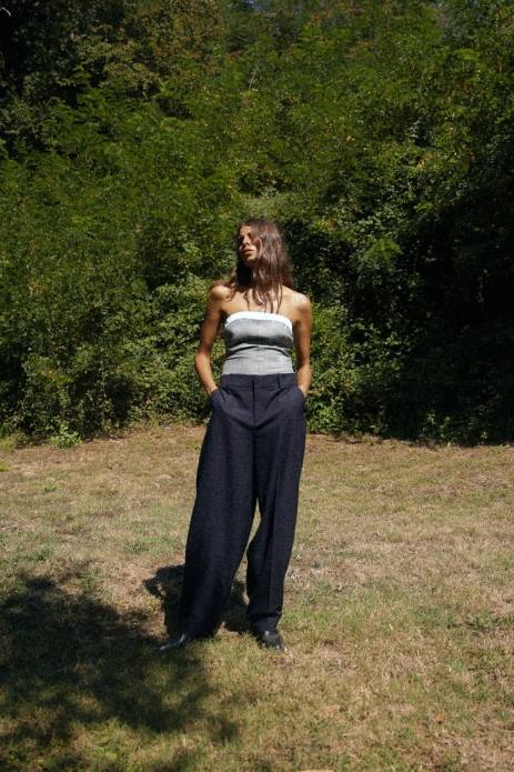 Mixed Boxer Top 822X254 Zara Clothing Women Gray