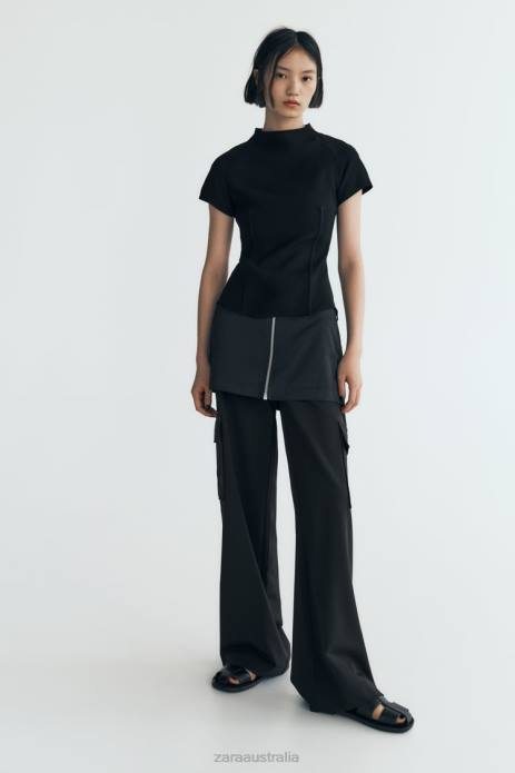 Technical Top 822X249 Zara Clothing Women Black
