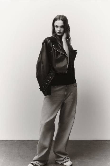 Faux Leather Jacket 822X48 Zara Clothing Women Black