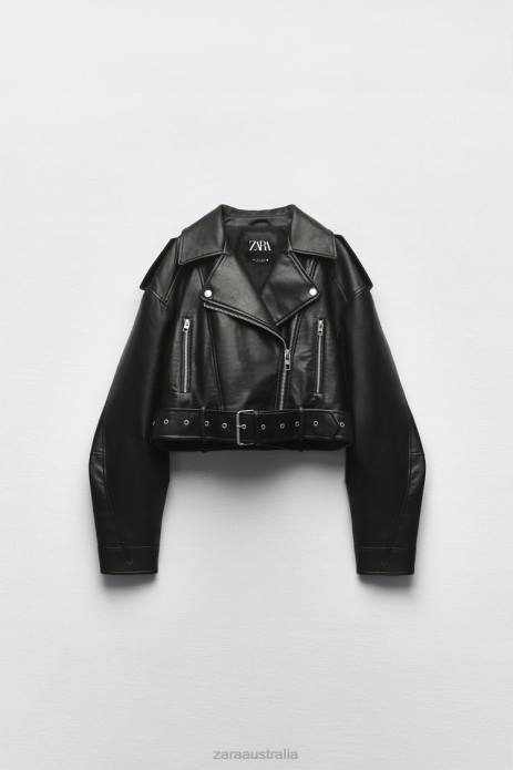 Faux Leather Jacket 822X48 Zara Clothing Women Black