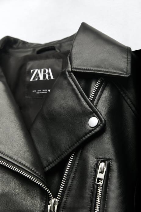 Faux Leather Jacket 822X48 Zara Clothing Women Black