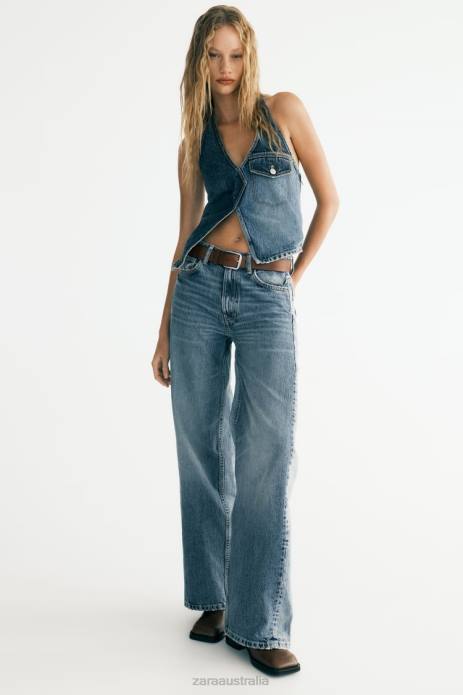 Asymmetric Trf Denim Top 822X330 Zara Clothing Women Only One