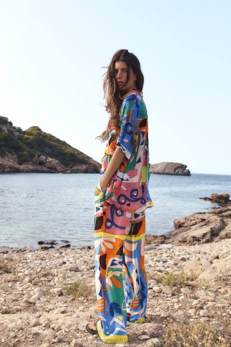 Flowy Printed Blouse 822X355 Zara Clothing Women Multicolored