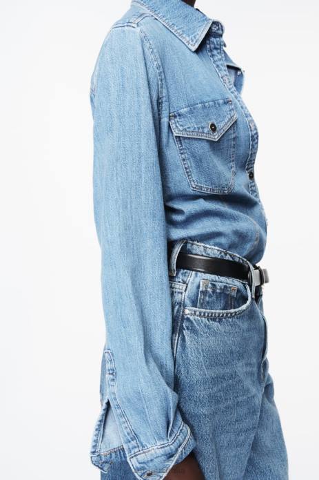 Z1975 Denim Shirt 822X305 Zara Clothing Women Mid Blue